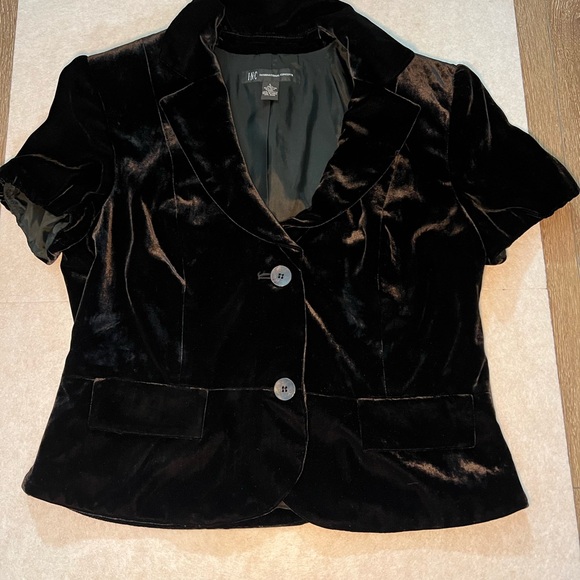 INC International Concepts Black Velvet Blazer - Picture 9 of 9